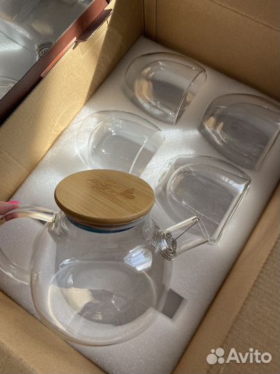 Набор заварочный чайник и чашки