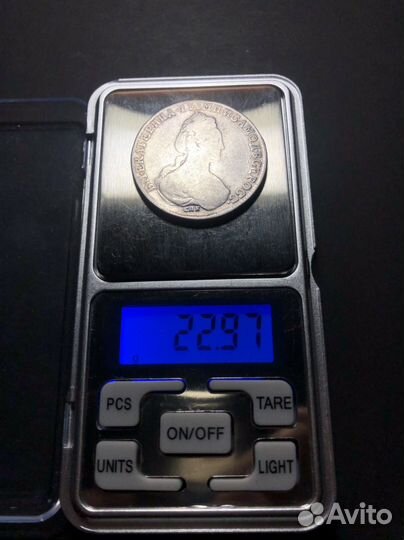 Монета 1 рубль 1782 Екатерина 2 серебро