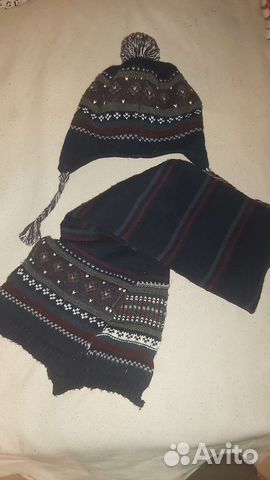 Набор шапка и шарф для мальчика