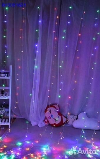 Гирлянда штора (все цвета) новая+ авитодоставка