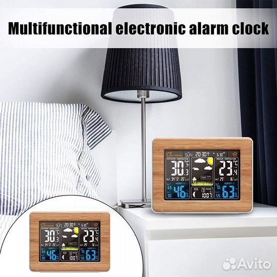 Новая USA Color Weather Station Alarm Clock FJ3365
