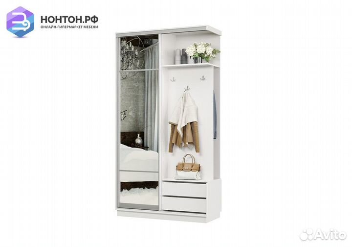 Прихожая-купе Аквила мини белая