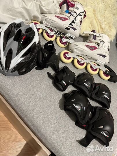 Ролики новые с комплектом защиты