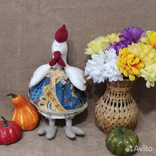 Интерьерная кукла Курочка в стиле Тильда