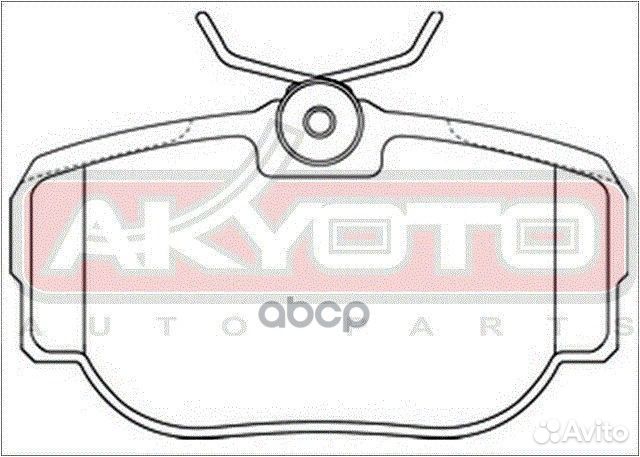 Колодки тормозные дисковые задние AKD-0296 akyoto
