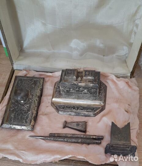 Чернильный прибор. Серебро