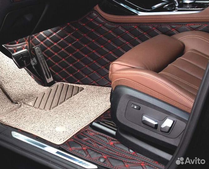 3D Коврики Audi Q7 Q5 Q8 Высокие Борта Экокожа