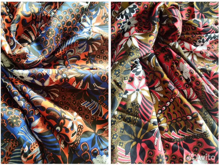 Шелк. Натуральный. Ткань ссср. 245х90 см. Винтаж