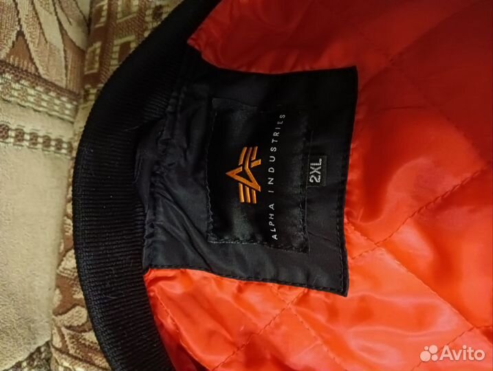 Бомбер alpha industries ma 1 черный