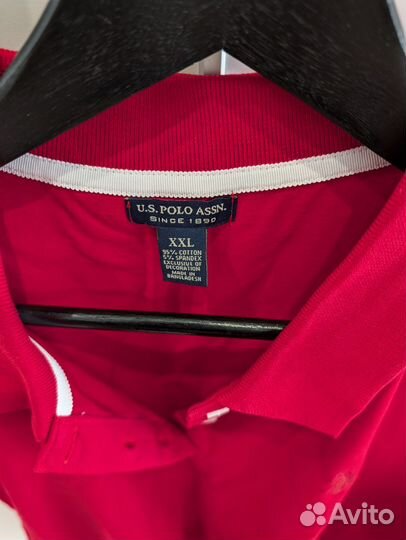 Футболка поло женская новая красная XXL US Polo