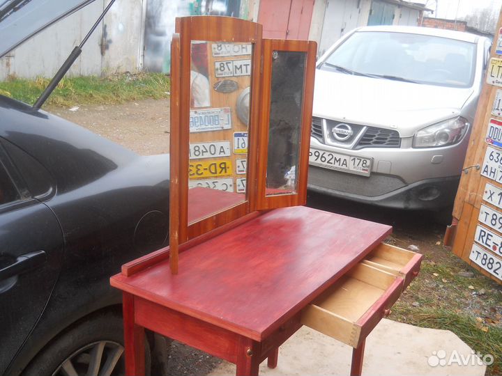 Зеркало трельяж старинное ретро винтаж май 1956