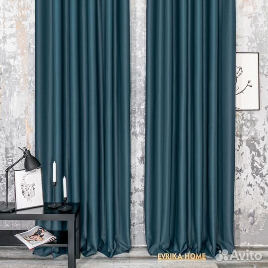 Портьеры блэкаут Амадео Морская волна шторы