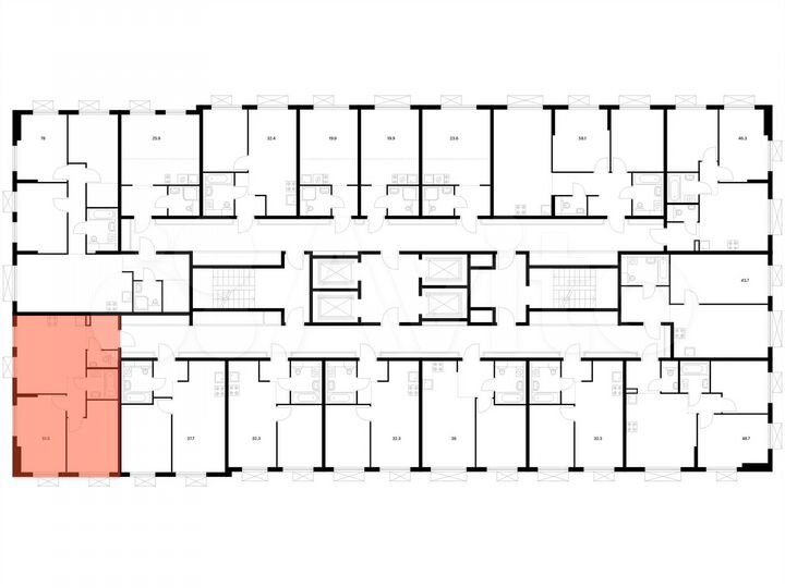 2-к. квартира, 51,5 м², 15/25 эт.