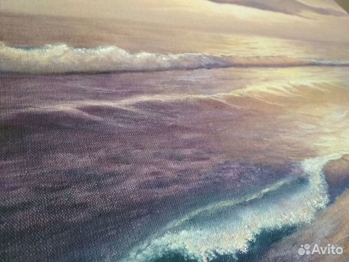 Морской пейзаж Сиреневые морские сумерки