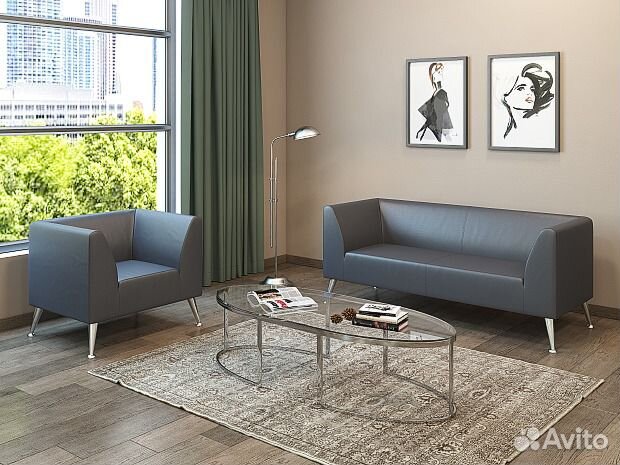 Диван и кресла в холл для отдыха