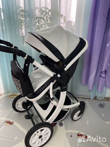 Коляска 2 в 1 эко кожа