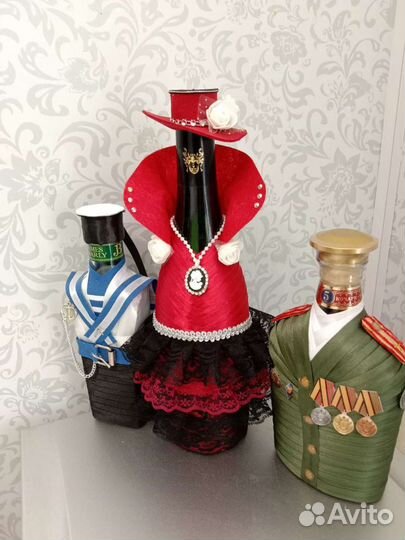 Одежда на бутылку к 8 марта 23 февраля