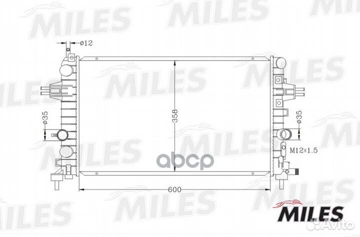 Радиатор opel astra H 2004- 1.6/1.8 acrm031 Miles