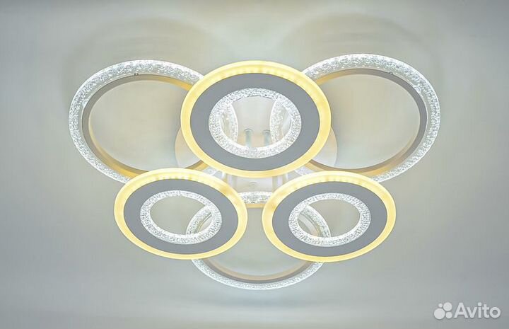 Светодиодная люстра 198W с пду 2 года гарантия