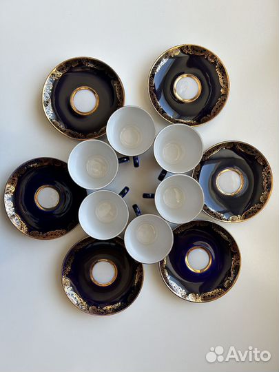 Лфз, кофейный сервиз, 6 штук. СССР