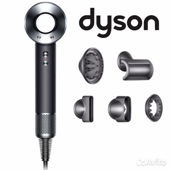 Фен dyson supersonic HD08 Black/Nickel