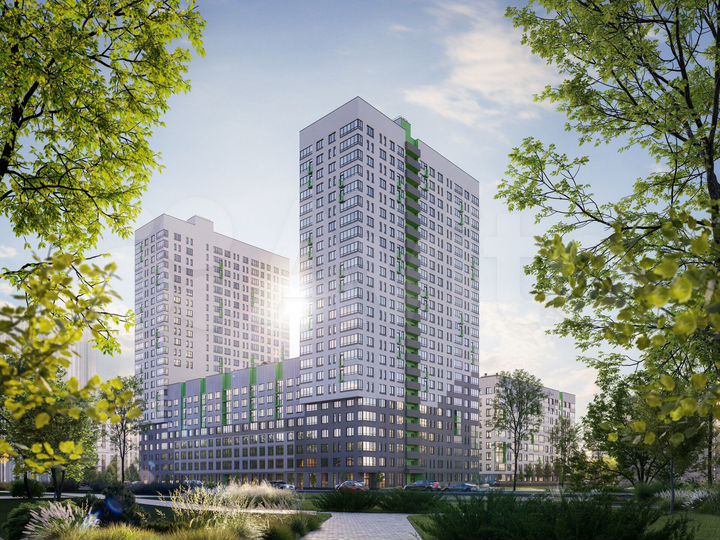 2-к. квартира, 57,4 м², 4/26 эт.