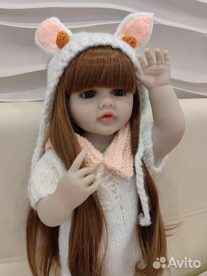 Кукла Реборн 55 см силиконовая девочка