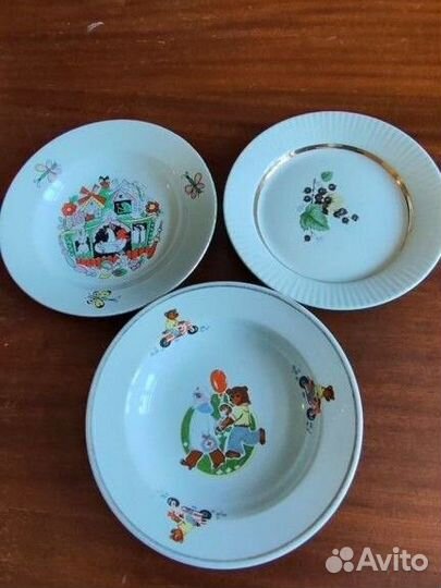 Детские тарелки фарфор СССР цена за все