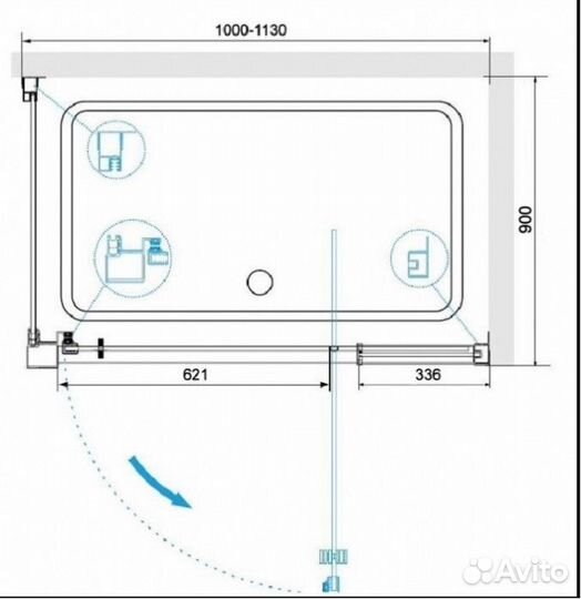 Душевой уголок RGW Passage PA-078-1B 100x90