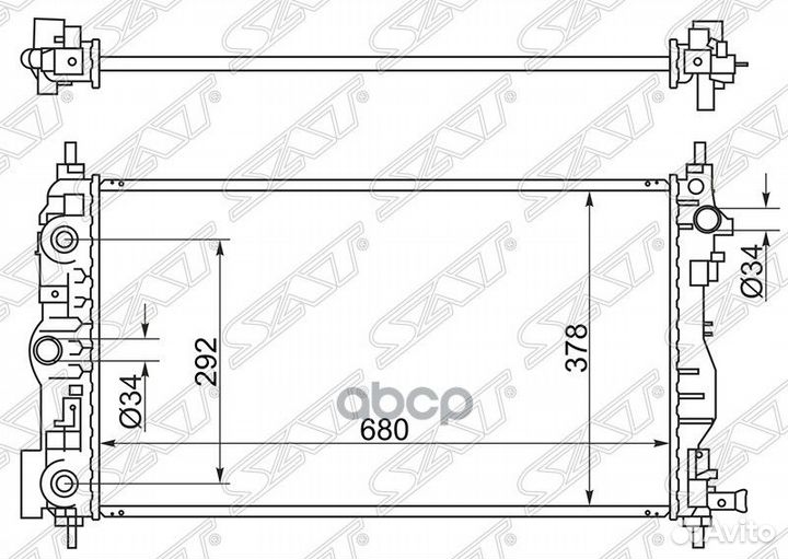 Радиатор Chevrolet Cruze 09-15 / Daewoo Lacetti