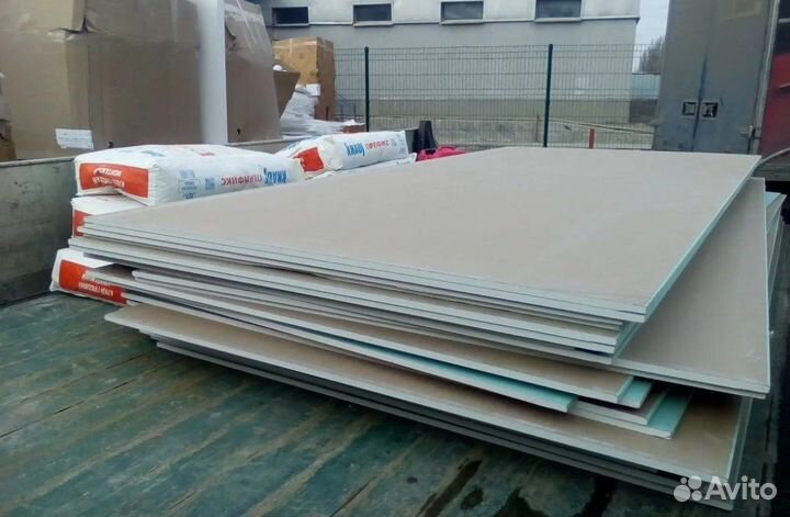 Гипсокартон стандартный кнауф 2500х1200х9,5мм