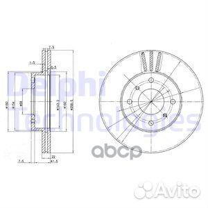 Диск торм Nissan Primera (P10 P11) bg2567 Delphi