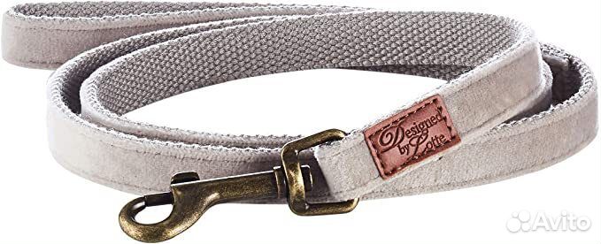 Beeztees 747000 Поводок вельветовый Velura серый 1