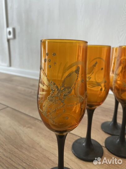 Фужеры цветное стекло