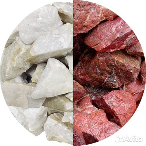 Камень Микс - кварц+яшма (10 кг) (Колотый)