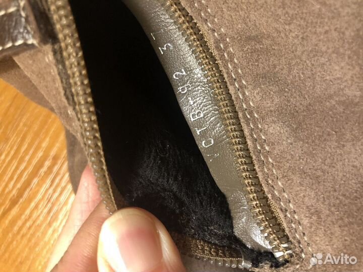 Сапоги замшевые на танкетке Elmonte демисезон