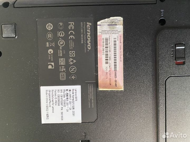 Офисный ноутбук Lenovo G575