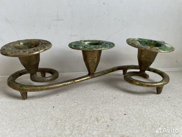 Подсвечник ретро на три свечи