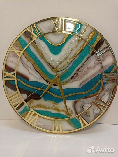 Часы настенные из эпоксидной смолы