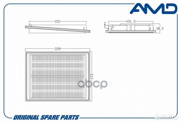 Фильтр воздушный nissan (Qashqai II J11E) (115