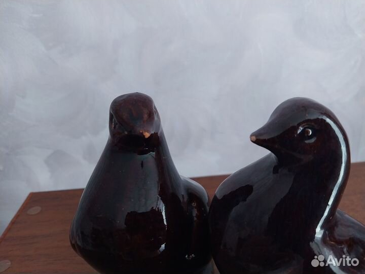 Голубь. Обливная Керамика, майолика Старая Гжель