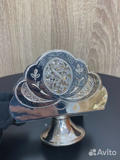 Салфетница из серебра