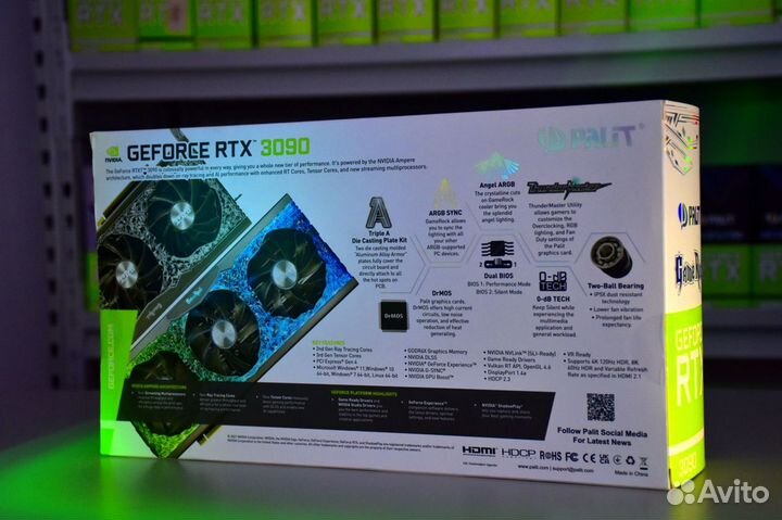 Видеокарта Palit GeForce RTX 3090 GameRock 24GB