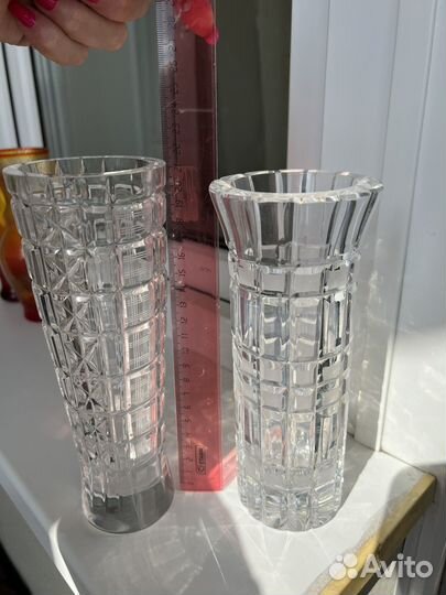 Вазы хрусталь, цветное стекло винтаж СССР
