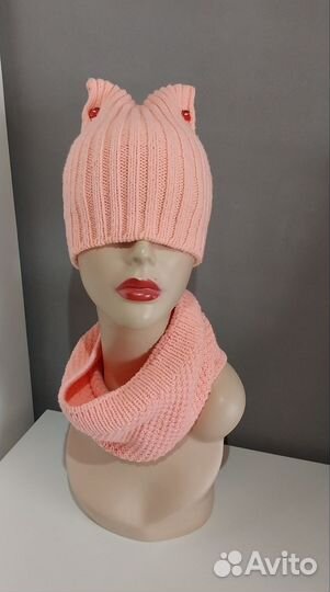 Шапка и снуд для девочки