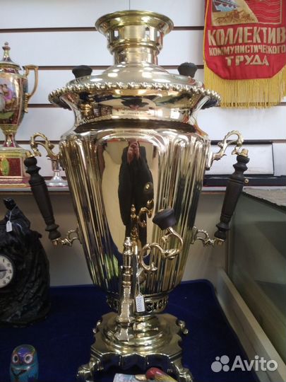 Самовар рюмка с византийскими ручками 10л