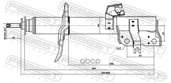 Амортизатор передн левый nissan X-trail T31