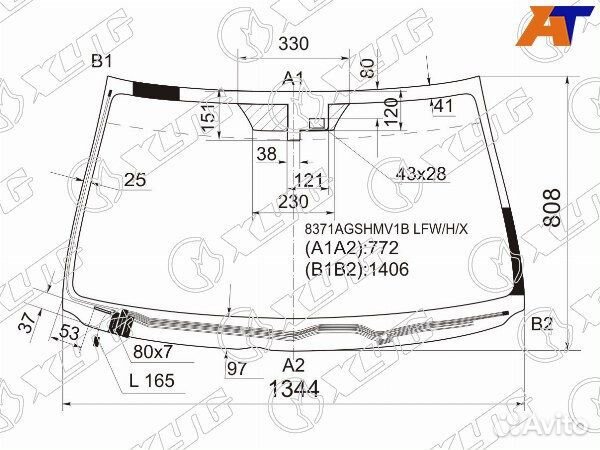 Стекло лобовое lexus IS350