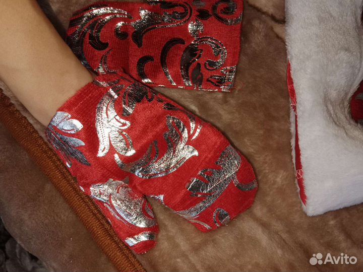 Костюм деда мороза аренда 93 см длина халата