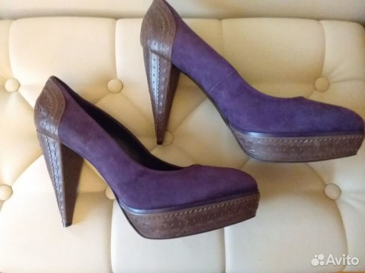 Туфли женские замша Италия Sandro Vicari 40